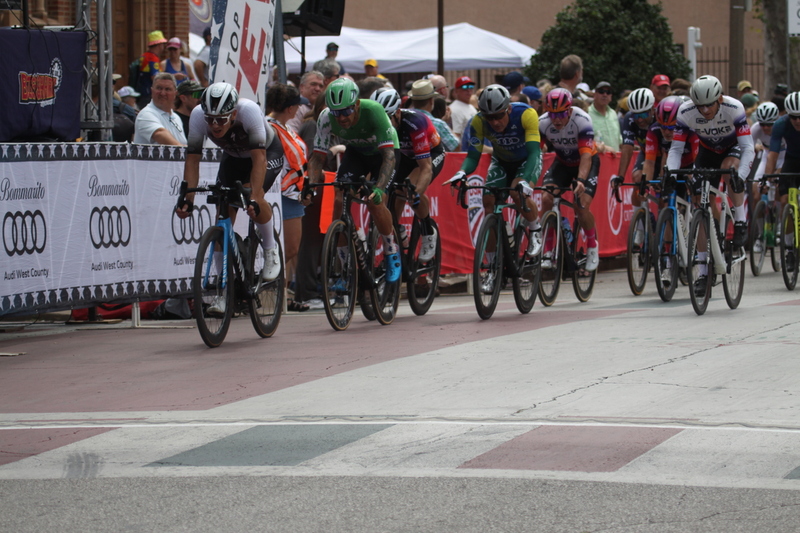 Giro della Montagna 2025 B -XXII.jpg :: Giro della Montagna 2025/Gateway Cup 2025 - August,31st,2025 - Masters 50+/60+ CAT 1-4, 40 Minutes of racing, Field of 100, 1230pm - The Giro della Montagna presented by VOLPI Foods - the third stop of the Bommarito Audi West County Gateway Cup and the final event on the American Criterium Cup. The course is called -The Hill- for a reason. Long and rectangular the uphill race from turn 2 to turn 3 decides the race. Turn 4leads to a Mach 5 downhill sprint, making lap positioning critical. -Gateway Cup Website- Presented by VOLPI Foods - Category 4 (CAT 4) After gaining some experience, riders can upgrade to CAT 4, where races are longer and more competitive. Category 3 (CAT 3) - This intermediate category features longer and more challenging races, requiring a good understanding of racing tactics. Category 2 (CAT 2) Advanced category for experienced riders, with even more competitive races. Category 1 (CAT 1) The highest level reserved for elite riders who have demonstrated exceptional skill and performance. -USA Cycling website- USA Cycling 
