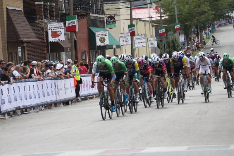 Giro della Montagna 2025 B -XXVII.jpg :: Giro della Montagna 2025/Gateway Cup 2025 - August,31st,2025 - Masters 50+/60+ CAT 1-4, 40 Minutes of racing, Field of 100, 1230pm - The Giro della Montagna presented by VOLPI Foods - the third stop of the Bommarito Audi West County Gateway Cup and the final event on the American Criterium Cup. The course is called -The Hill- for a reason. Long and rectangular the uphill race from turn 2 to turn 3 decides the race. Turn 4leads to a Mach 5 downhill sprint, making lap positioning critical. -Gateway Cup Website- Presented by VOLPI Foods - Category 4 (CAT 4) After gaining some experience, riders can upgrade to CAT 4, where races are longer and more competitive. Category 3 (CAT 3) - This intermediate category features longer and more challenging races, requiring a good understanding of racing tactics. Category 2 (CAT 2) Advanced category for experienced riders, with even more competitive races. Category 1 (CAT 1) The highest level reserved for elite riders who have demonstrated exceptional skill and performance. -USA Cycling website- USA Cycling 