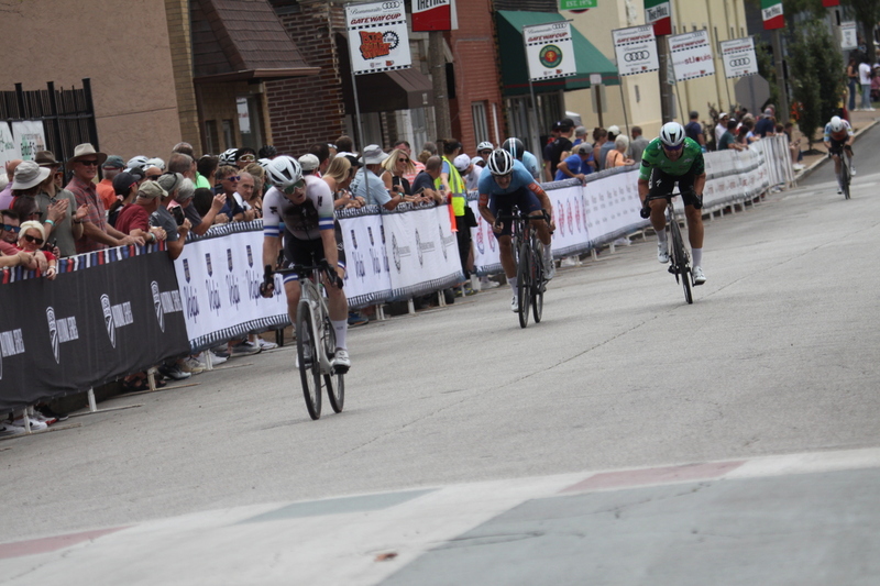 Giro della Montagna 2025 B -XXXI.jpg :: Giro della Montagna 2025/Gateway Cup 2025 - August,31st,2025 - Masters 50+/60+ CAT 1-4, 40 Minutes of racing, Field of 100, 1230pm - The Giro della Montagna presented by VOLPI Foods - the third stop of the Bommarito Audi West County Gateway Cup and the final event on the American Criterium Cup. The course is called -The Hill- for a reason. Long and rectangular the uphill race from turn 2 to turn 3 decides the race. Turn 4leads to a Mach 5 downhill sprint, making lap positioning critical. -Gateway Cup Website- Presented by VOLPI Foods - Category 4 (CAT 4) After gaining some experience, riders can upgrade to CAT 4, where races are longer and more competitive. Category 3 (CAT 3) - This intermediate category features longer and more challenging races, requiring a good understanding of racing tactics. Category 2 (CAT 2) Advanced category for experienced riders, with even more competitive races. Category 1 (CAT 1) The highest level reserved for elite riders who have demonstrated exceptional skill and performance. -USA Cycling website- USA Cycling 