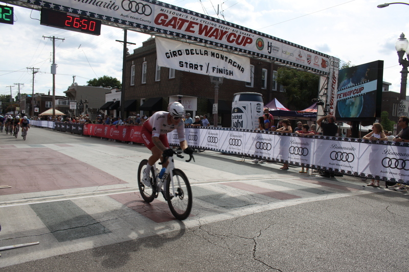 Giro della Montagna 2025 C -CV.jpg :: Giro della Montagna 2025/Gateway Cup 2025 - August 31st 2025 - CAT 2-3, 55 Minutes of racing, a field of 150, The Giro della Montagna presented by VOLPI FOODS - the third stop of the Bommarito Audi West County Gateway Cup and the final event on the America Criterium Cup circuit. The course is called -The Hill- for a reason long and rectangular, the uphill race from turn 2 to turn 3 decides the race. Turn 4 leads to a Mach 5 uphill sprint, making lap positioning critical. - presented by VOLPI FOODS - USA Cycling offers various license for cyclists including annual and one-day options, to participate in sanctioned events across the country. -USA Cycling- This license allows unlimited access to over 3,000 USA Cycling -Sanctionedevents throughout the year, provides insurance coverage during events, and supports athlete development programs. It is valid until December 31st of the year purchased. International Race License - This license is required for cyclists wishing to compete in international events and must be obtained prior to registration for competitions like the World Championships. -USA Cycling website-
