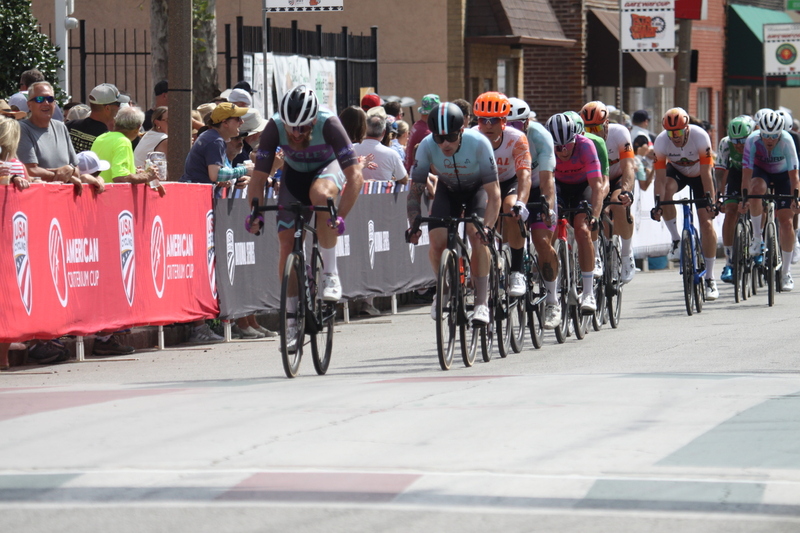 Giro della Montagna 2025 C -XXXIX.jpg :: Giro della Montagna 2025/Gateway Cup 2025 - August 31st 2025 - Masters 40+ CAT 1-4 50 Minute race, Field of 150 - The Giro della Montagna presented by Volpi Foods - the third stop of the Bommarito Audi West County Gateway Cup and the final event on the American Criterium Cup. The course is called - The Hill - for a reason long and rectangular the uphill race from turn 2 to turn 3 decides the race. Turn 4 leads to a Mach 5 downhill sprint, making lap positioning critical. - Presented by Volpi Foods - USA Cycling 