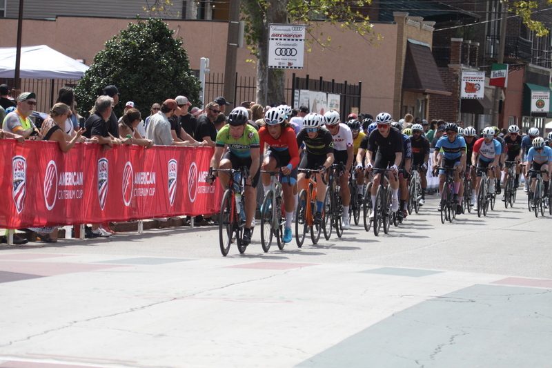 Giro della Montagna 2025 C.jpg :: Giro della Montagna 2025/Gateway Cup 2025 - August, 31st, 2025 - Men's CAT 4/5 - The Giro della Montagna presented by Volpi Foods - the third stop of the Bommarito Audi West County Gateway Cup and the final event on the American Criterium Cup. The course is called -The Hill- for a reason. Long and rectangular, the uphill race from turn 2 to turn3 decides the race. Turn 4 leads to a Mach 5 downhill sprint, making lap positioning critical. Presented by Volpi Foods - A USA Cycling sanctioned race.