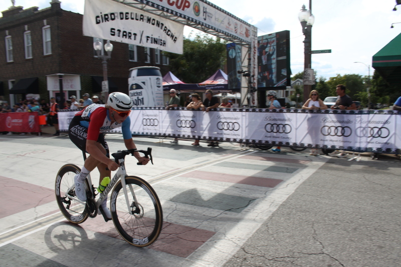 Giro della Montagna 2025 D -V.jpg :: Giro della Montagna 2025/Gateway Cup 2025 - August 31st 2025 - CAT 2-3, 55 Minutes of racing, a field of 150, The Giro della Montagna presented by VOLPI FOODS - the third stop of the Bommarito Audi West County Gateway Cup and the final event on the America Criterium Cup circuit. The course is called -The Hill- for a reason long and rectangular, the uphill race from turn 2 to turn 3 decides the race. Turn 4 leads to a Mach 5 uphill sprint, making lap positioning critical. - presented by VOLPI FOODS - USA Cycling offers various license for cyclists including annual and one-day options, to participate in sanctioned events across the country. -USA Cycling- This license allows unlimited access to over 3,000 USA Cycling -Sanctionedevents throughout the year, provides insurance coverage during events, and supports athlete development programs. It is valid until December 31st of the year purchased. International Race License - This license is required for cyclists wishing to compete in international events and must be obtained prior to registration for competitions like the World Championships. -USA Cycling website-