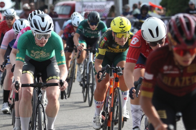 Giro della Montagna 2025 E -LXV.jpg :: Giro della Montagna 2025/Gateway Cup 2025 - American Criterium Cup 2025- August 31st 2025 - Women's Pro Cycling, CAT 1-2, 70 minutes of racing, a field of 150, The Giro della Montagna presented by VOLPI FOODS - the third stop of the Bommarito Audi West County Gateway Cup and the final event on the American Criterium Cup. The course is called -The Hill- for a reason long and rectangular the uphill race from turn 2 to turn 3 decides the race. Turn 4 leads to a Mach 5 downhill sprint, making lap positioning critical. -presented by VOLPI FOODS- Stop 6 - Bommarito Audi West County Gateway Cup, Four days of racing over Labor Day Weekend, The Bommarito Audi West County Gateway Cup feature four of St. Louis Signature neighborhoods and the final stage of the American Criterium Cup at the Classic Giro della Montagna Criterium. - USA Cycling -