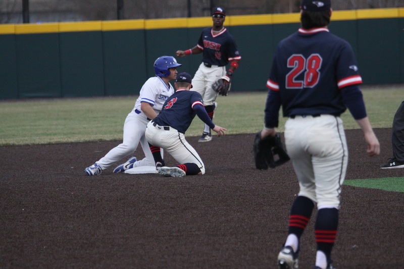 IMG_0179.jpg :: Saint Louis University vs University of Southern Indiana at Billikens Sports Center in St. Louis, Missouri, USA. NCAA Division I Collegiate Baseball 02/25/2026