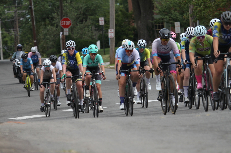 IMG_0505.jpg :: Tour de Florissant 2025/Gateway Cup 2025 - Women's 3-4-5 & Women's 40+, 40 minutes of racing, a field of 75 riders - September, 1st, 2025 - Tour de Florissant - New Course for 2025! The fourth and final leg of the Gateway Cup gets underway in Historic Old Town Florissant in St. Louis County. This technical course races through one of St. Louis' most nostalgic locales. Note - the course has been shifted to a flat finish in front of Historic City Hall, one mild climb, 6 turns. Category 4 (CAT 4) After gaining some experience, riders can upgrade to CAT 4, where races are longer and more competitive. Category 3 (CAT 3) This intermediate category features longer and more challenging races, requiring a good understanding of racing tactics. USA Cycling 