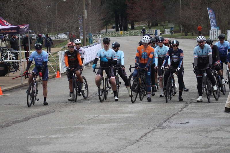Mike Murray Classic Criterium 2025 C -LXXIX.jpg :: Tour of St. Louis 2025 held on March 22nd - March 23rd 2025 in Forest Park-St. Louis, Missouri, USA. Midwest Collegiate Conference cycling event hosted by Big Shark Bicycle Company and Urban Chestnut Brewing Company. Mike Murray Classic Criterium 2025. Masters A 40+/50+ CAT 1-4 Bar. A Criterium, or Crit, is a bike race consisting of several laps around a closed circuit, the length of each lap or ranging from 400m to 10,000m. Men's cycling