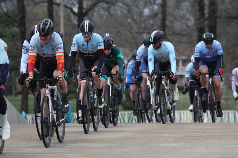 Mike Murray Classic Criterium 2025 C -LXXXXII.jpg :: Tour of St. Louis 2025 held on March 22nd - March 23rd 2025 in Forest Park-St. Louis, Missouri, USA. Midwest Collegiate Conference cycling event hosted by Big Shark Bicycle Company and Urban Chestnut Brewing Company. Mike Murray Classic Criterium 2025. Masters A 40+/50+ CAT 1-4 Bar. A Criterium, or Crit, is a bike race consisting of several laps around a closed circuit, the length of each lap or ranging from 400m to 10,000m. Men's cycling