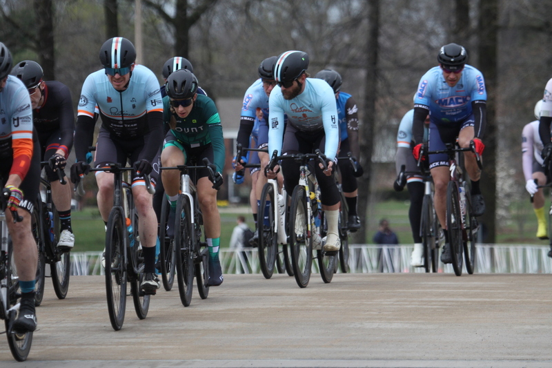 Mike Murray Classic Criterium 2025 C -LXXXXIV.jpg :: Tour of St. Louis 2025 held on March 22nd - March 23rd 2025 in Forest Park-St. Louis, Missouri, USA. Midwest Collegiate Conference cycling event hosted by Big Shark Bicycle Company and Urban Chestnut Brewing Company. Mike Murray Classic Criterium 2025. Masters A 40+/50+ CAT 1-4 Bar. A Criterium, or Crit, is a bike race consisting of several laps around a closed circuit, the length of each lap or ranging from 400m to 10,000m. Men's cycling