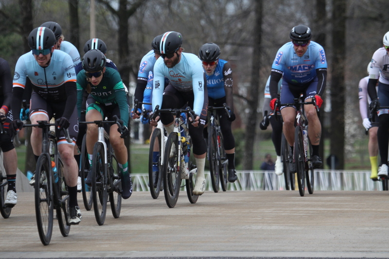 Mike Murray Classic Criterium 2025 C -LXXXXV.jpg :: Tour of St. Louis 2025 held on March 22nd - March 23rd 2025 in Forest Park-St. Louis, Missouri, USA. Midwest Collegiate Conference cycling event hosted by Big Shark Bicycle Company and Urban Chestnut Brewing Company. Mike Murray Classic Criterium 2025. Masters A 40+/50+ CAT 1-4 Bar. A Criterium, or Crit, is a bike race consisting of several laps around a closed circuit, the length of each lap or ranging from 400m to 10,000m. Men's cycling
