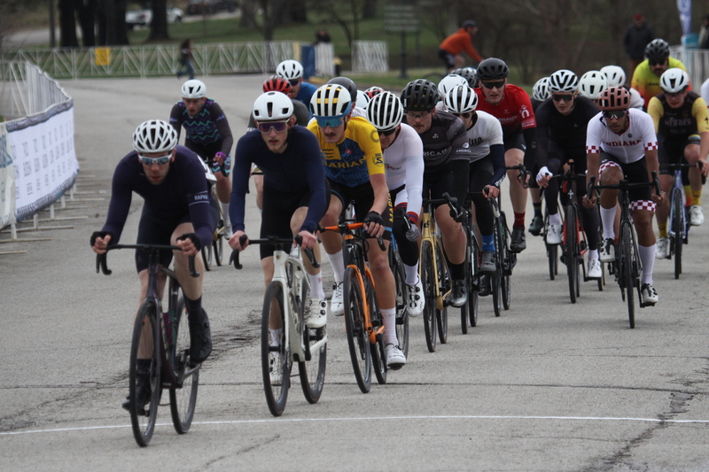 Mike Murray Classic Criterium 2025 E -IV.jpg :: Tour of St. Louis in St. Louis, Missouri, USA., today's race is the Mike Murray Classic Criterium 2025, USAC CAT 4 BAR, 60 Min. race. Mike Murray Classic Course - A flat and fast course with wide open straightaways and a few technical turns. Race by St. Louis landmarks, the Missouri History Museum and The Muny Opera. Peloton - In a bicycle race, the term - Peloton - refers to the main group of riders, also known as the -pack- or -bunch-. Riders race in a pack to draft, which means they ride closely together to save energy and improve speed. 