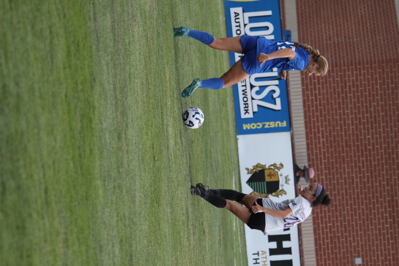 SLU vs University of Evansville Womens Soccer 2025 A -CII.jpg :: Saint Louis University (SLU) vs University of Evansville Women's Soccer 2025 at Robert R. Hermann Stadium in St. Louis, Missouri, USA. SLU wins 4-0. This is an exhibition match up between a number 1 ranked SLU an A10 team and an 8th ranked Missouri Valley Conference University of Evansville both are Division I NCAA teams. The Pitch - A football or soccer field is the playing surface for the game of association football. It's dimensions and markings are defined by Law1 of the Laws of the Game, The Field of Play.
