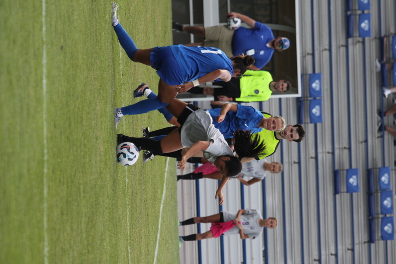 SLU vs University of Evansville Womens Soccer 2025 A -CV.jpg :: Saint Louis University (SLU) vs University of Evansville Women's Soccer 2025 at Robert R. Hermann Stadium in St. Louis, Missouri, USA. SLU wins 4-0. This is an exhibition match up between a number 1 ranked SLU an A10 team and an 8th ranked Missouri Valley Conference University of Evansville both are Division I NCAA teams. The Pitch - A football or soccer field is the playing surface for the game of association football. It's dimensions and markings are defined by Law1 of the Laws of the Game, The Field of Play.