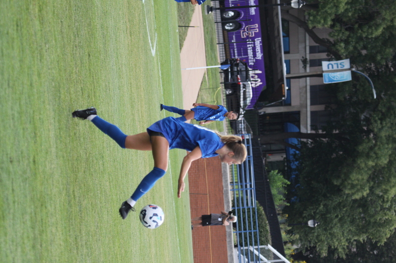 SLU vs University of Evansville Womens Soccer 2025 A -LVIII.jpg :: Saint Louis University (SLU) vs University of Evansville Women's Soccer 2025 at Robert R. Hermann Stadium in St. Louis, Missouri, USA. SLU wins 4-0. This is an exhibition match up between a number 1 ranked SLU an A10 team and an 8th ranked Missouri Valley Conference University of Evansville both are Division I NCAA teams. The Pitch - A football or soccer field is the playing surface for the game of association football. It's dimensions and markings are defined by Law1 of the Laws of the Game, The Field of Play.