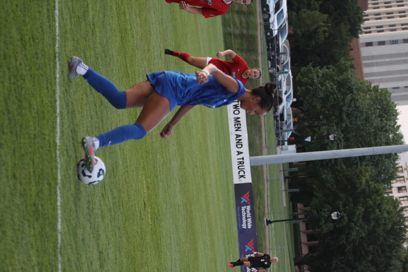 Saint Louis Iniversity (SLU) vs SEMO Womens Soccer 2025 A -LV.jpg :: Saint Louis University (SLU) Billikens vs Southeast Missouri State University (SEMO) at Robert R. Hermann Stadium (Bill McDermott Press Box) on the St. Louis, Missouri, USA campus. The Pitch - A football or Soccer field is the playing surface for the game of association football. It's dimensions and markings are defined by Law 1 of the Laws of the Game, The Field of Play. SEMO is a Ohio Valley Conference 9th ranked Division II team. SLU is a Division I A10 team.