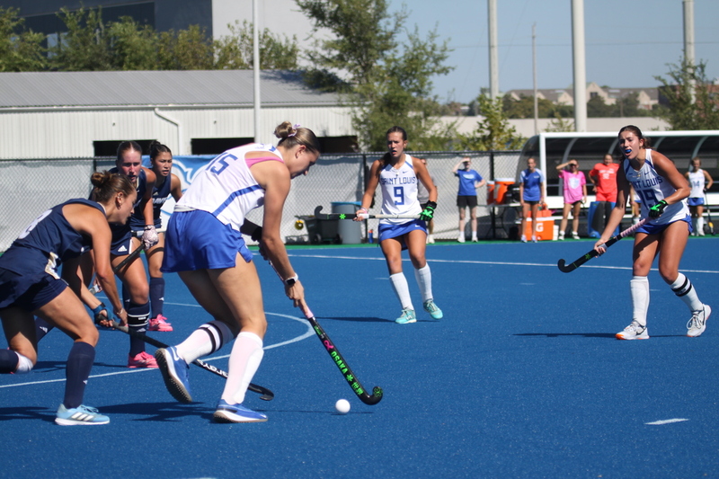 Saint Louis University (SLU) Field Hockey vs UC Davis 2025 XXXIIII.jpg :: Saint Louis University (SLU) Field Hockey vs University of California Davis at the SLU Field Hockey Complex in St. Louis, Missouri, USA. This is a Division I match. SLU is ranked 58th and UC Davis is ranked 62nd by the NCAA. This is SLU's second year on the new pitch. This game was close to the very end with UC Davis edging SLU out in OT by a score of 2 to 1. 