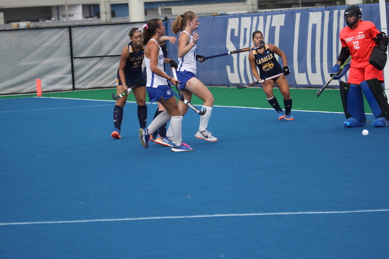 Saint Louis University (SLU) Womens Field Hockey vs La Salle University 2025 A -XXXX.jpg :: Saint Louis University (SLU) Womens Field Hockey vs La Salle University at the SLU Field Hockey Complex on the St. Louis, Missouri, USA Campus. La Salle won in Double Overtime Penalty Shootout 2 to 1. October 17 2025. NCAA Division I Women's Field Hockey, A10 Conference