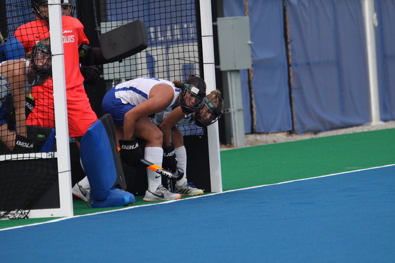 Saint Louis University (SLU) Womens Field Hockey vs La Salle University 2025 LIX.jpg :: Saint Louis University (SLU) Field Hockey vs La Salle University at SLU Field Hockey Complex in St. Louis, Missouri, USA. October 17th 2025 - The Explorers defeat the Billikens in Double Overtime by penalty shootout. The tied game at the end of regulation 1 to 1 and final score 2 to 1. This is A10 NCAA Division I Field Hockey. Both teams entered the game tied for fifth in the A10 Conference. 
