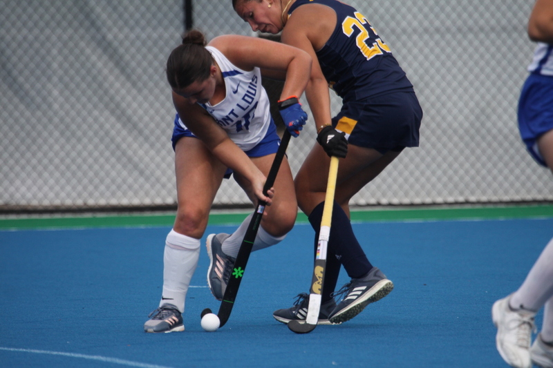 Saint Louis University (SLU) Womens Field Hockey vs La Salle University 2025 LXIII.jpg :: Saint Louis University (SLU) Field Hockey vs La Salle University at SLU Field Hockey Complex in St. Louis, Missouri, USA. October 17th 2025 - The Explorers defeat the Billikens in Double Overtime by penalty shootout. The tied game at the end of regulation 1 to 1 and final score 2 to 1. This is A10 NCAA Division I Field Hockey. Both teams entered the game tied for fifth in the A10 Conference. 