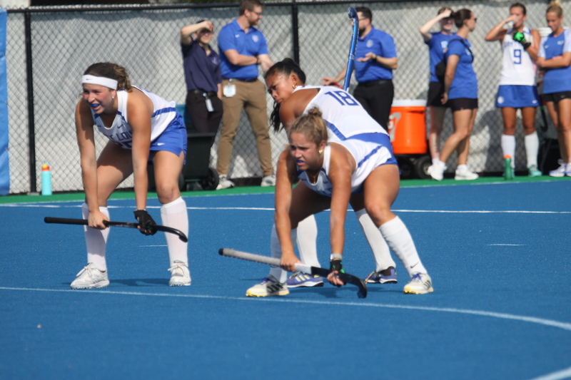 Saint Louis University (SLU) Womens Field Hockey vs La Salle University 2025 LXXXIV.jpg :: Saint Louis University (SLU) Field Hockey vs La Salle University at SLU Field Hockey Complex in St. Louis, Missouri, USA. October 17th 2025 - The Explorers defeat the Billikens in Double Overtime by penalty shootout. The tied game at the end of regulation 1 to 1 and final score 2 to 1. This is A10 NCAA Division I Field Hockey. Both teams entered the game tied for fifth in the A10 Conference. 