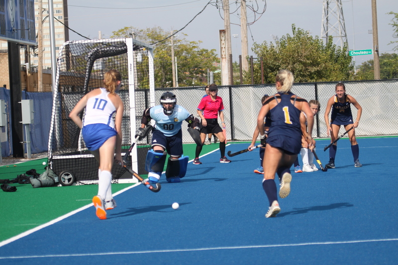 Saint Louis University (SLU) Womens Field Hockey vs La Salle University 2025 LXXXXI.jpg :: Saint Louis University (SLU) Field Hockey vs La Salle University at SLU Field Hockey Complex in St. Louis, Missouri, USA. October 17th 2025 - The Explorers defeat the Billikens in Double Overtime by penalty shootout. The tied game at the end of regulation 1 to 1 and final score 2 to 1. This is A10 NCAA Division I Field Hockey. Both teams entered the game tied for fifth in the A10 Conference. 