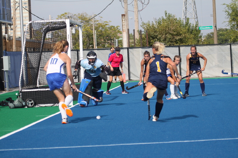 Saint Louis University (SLU) Womens Field Hockey vs La Salle University 2025 LXXXXII.jpg :: Saint Louis University (SLU) Field Hockey vs La Salle University at SLU Field Hockey Complex in St. Louis, Missouri, USA. October 17th 2025 - The Explorers defeat the Billikens in Double Overtime by penalty shootout. The tied game at the end of regulation 1 to 1 and final score 2 to 1. This is A10 NCAA Division I Field Hockey. Both teams entered the game tied for fifth in the A10 Conference. 
