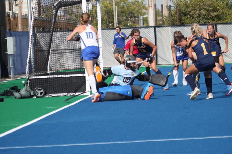 Saint Louis University (SLU) Womens Field Hockey vs La Salle University 2025 LXXXXVI.jpg :: Saint Louis University (SLU) Field Hockey vs La Salle University at SLU Field Hockey Complex in St. Louis, Missouri, USA. October 17th 2025 - The Explorers defeat the Billikens in Double Overtime by penalty shootout. The tied game at the end of regulation 1 to 1 and final score 2 to 1. This is A10 NCAA Division I Field Hockey. Both teams entered the game tied for fifth in the A10 Conference. 