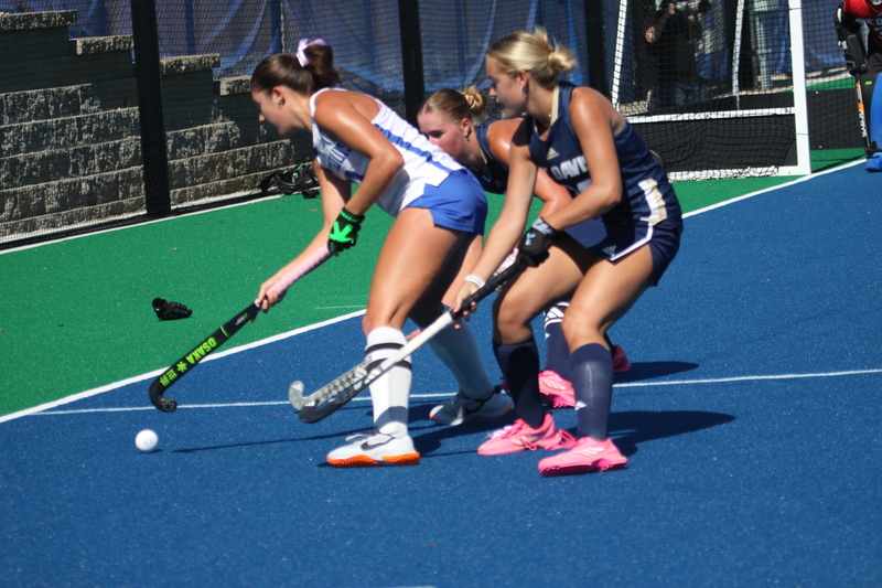 Saint Louis University (SLU) Womens Field Hockey vs UC Davis 2025 CV.jpg :: Saint Louis University (SLU) Women's Field Hockey vs University of California Davis 2025 at the SLU Field Hockey Complex. UC Davis won 2 to 1. The UC Davis players are wearing pink shoes and there are Pink Ribbons painted on the players sticks. Today is Billikens Pink Game for Breast Cancer Awareness and Alumnae Day. This is the second season at the new SLU Field Hockey Complex, and it marks, the 50th anniversary of the St. Louis University Field Hockey program which began in 1975. NCAA Division I 