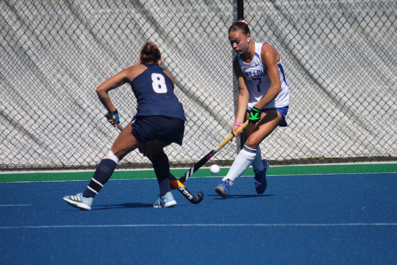Saint Louis University (SLU) Womens Field Hockey vs UC Davis 2025 LIV.jpg :: Saint Louis University (SLU) Field Hockey vs University of California Davis at the SLU Field Hockey Complex in St. Louis, Missouri, USA. This is a Division I match. SLU is ranked 58th and UC Davis is ranked 62nd by the NCAA. This is SLU's second year on the new pitch. This game was close to the very end with UC Davis edging SLU out in OT by a score of 2 to 1. 
