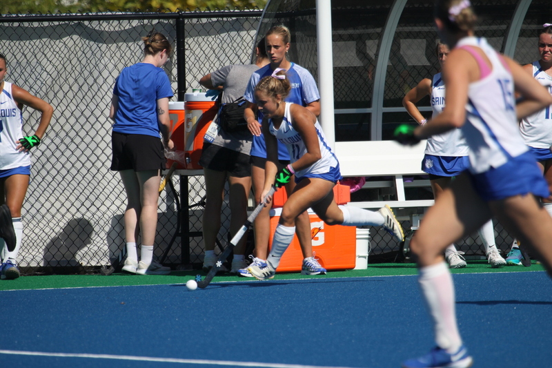 Saint Louis University (SLU) Womens Field Hockey vs UC Davis 2025 LXI.jpg :: Saint Louis University (SLU) Field Hockey vs University of California Davis at the SLU Field Hockey Complex in St. Louis, Missouri, USA. This is a Division I match. SLU is ranked 58th and UC Davis is ranked 62nd by the NCAA. This is SLU's second year on the new pitch. This game was close to the very end with UC Davis edging SLU out in OT by a score of 2 to 1. 