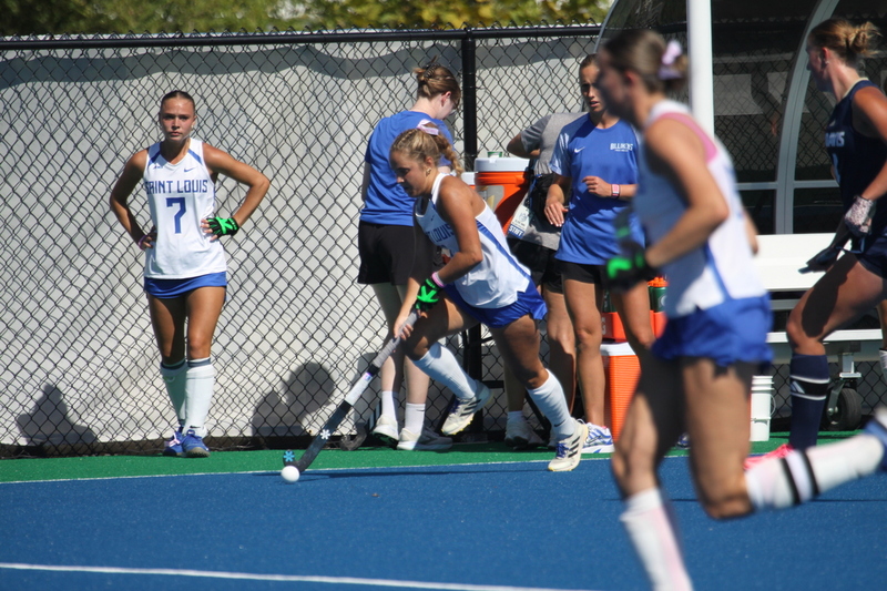 Saint Louis University (SLU) Womens Field Hockey vs UC Davis 2025 LXII.jpg :: Saint Louis University (SLU) Field Hockey vs University of California Davis at the SLU Field Hockey Complex in St. Louis, Missouri, USA. This is a Division I match. SLU is ranked 58th and UC Davis is ranked 62nd by the NCAA. This is SLU's second year on the new pitch. This game was close to the very end with UC Davis edging SLU out in OT by a score of 2 to 1. 