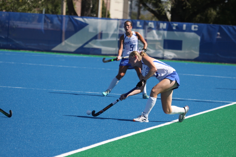 Saint Louis University (SLU) Womens Field Hockey vs UC Davis 2025 LXVII.jpg :: Saint Louis University (SLU) Field Hockey vs University of California Davis at the SLU Field Hockey Complex in St. Louis, Missouri, USA. This is a Division I match. SLU is ranked 58th and UC Davis is ranked 62nd by the NCAA. This is SLU's second year on the new pitch. This game was close to the very end with UC Davis edging SLU out in OT by a score of 2 to 1. 