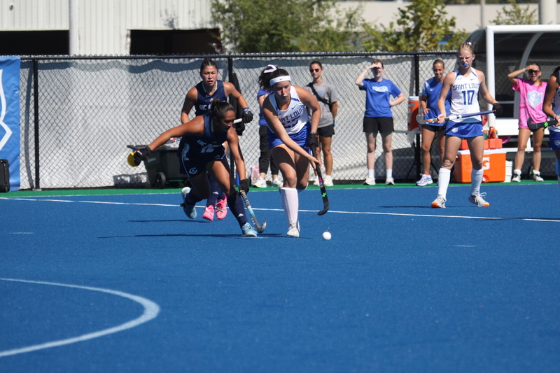 Saint Louis University (SLU) Womens Field Hockey vs UC Davis 2025 XXXVI.jpg :: Saint Louis University (SLU) Field Hockey vs University of California Davis at the SLU Field Hockey Complex in St. Louis, Missouri, USA. This is a Division I match. SLU is ranked 58th and UC Davis is ranked 62nd by the NCAA. This is SLU's second year on the new pitch. This game was close to the very end with UC Davis edging SLU out in OT by a score of 2 to 1. 