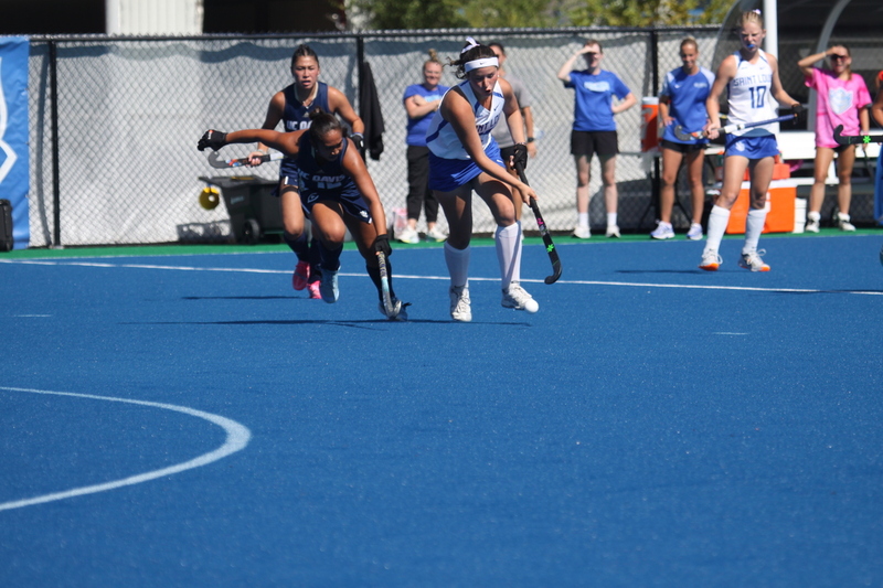 Saint Louis University (SLU) Womens Field Hockey vs UC Davis 2025 XXXVII.jpg :: Saint Louis University (SLU) Field Hockey vs University of California Davis at the SLU Field Hockey Complex in St. Louis, Missouri, USA. This is a Division I match. SLU is ranked 58th and UC Davis is ranked 62nd by the NCAA. This is SLU's second year on the new pitch. This game was close to the very end with UC Davis edging SLU out in OT by a score of 2 to 1. 