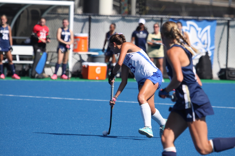 Saint Louis University (SLU) Womens Field Hockey vs UC Davis 2025 XXXXIII.jpg :: Saint Louis University (SLU) Field Hockey vs University of California Davis at the SLU Field Hockey Complex in St. Louis, Missouri, USA. This is a Division I match. SLU is ranked 58th and UC Davis is ranked 62nd by the NCAA. This is SLU's second year on the new pitch. This game was close to the very end with UC Davis edging SLU out in OT by a score of 2 to 1. 