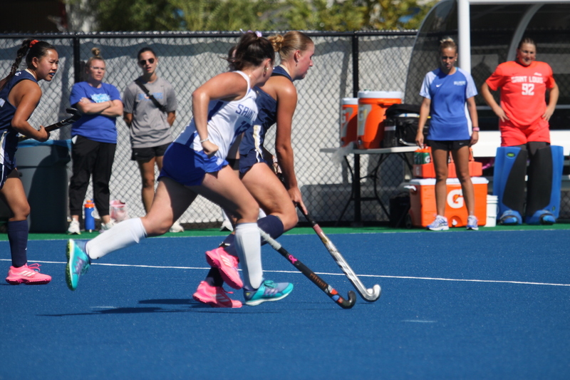 Saint Louis University (SLU) Womens Field Hockey vs UC Davis 2025 XXXXVII.jpg :: Saint Louis University (SLU) Field Hockey vs University of California Davis at the SLU Field Hockey Complex in St. Louis, Missouri, USA. This is a Division I match. SLU is ranked 58th and UC Davis is ranked 62nd by the NCAA. This is SLU's second year on the new pitch. This game was close to the very end with UC Davis edging SLU out in OT by a score of 2 to 1. 