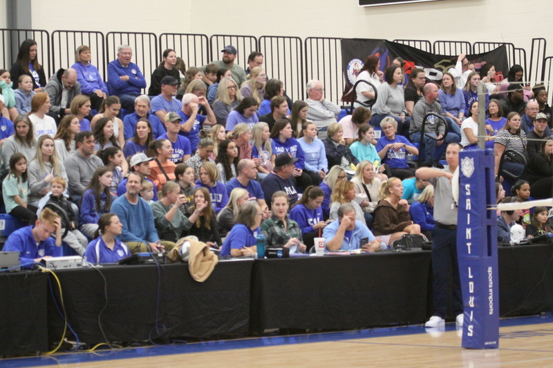 Saint Louis University (SLU) Womens Indoor Volleyball vs George Washington 2025 IX.jpg :: Saint Louis University Womens Indoor Volleyball 11/07/2025 at the Chaifetz Arena in St. Louis, Missouri, USA. The Billikens faced George Washington University in a three-game loss the Revolutionaries sweep the match up. The two teams battled on Military Appreciation Night. NCAA Division I Women's Indoor Volleyball. Both teams are in the Atlantic 10 Conference.