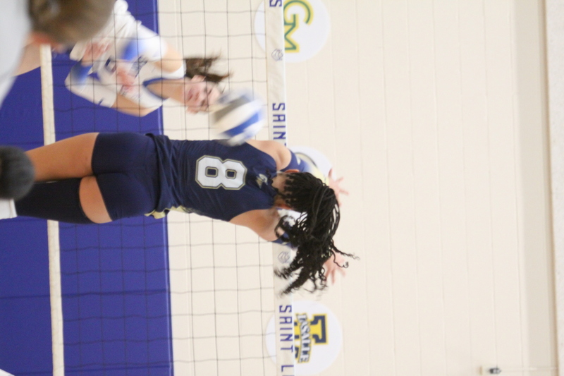 Saint Louis University (SLU) Womens Indoor Volleyball vs George Washington 2025 XIV.jpg :: Saint Louis University Womens Indoor Volleyball 11/07/2025 at the Chaifetz Arena in St. Louis, Missouri, USA. The Billikens faced George Washington University in a three-game loss the Revolutionaries sweep the match up. The two teams battled on Military Appreciation Night. NCAA Division I Women's Indoor Volleyball. Both teams are in the Atlantic 10 Conference.