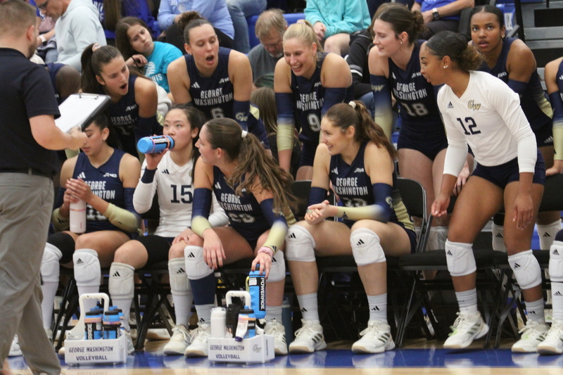 Saint Louis University (SLU) Womens Indoor Volleyball vs George Washington 2025 XXVI.jpg :: Saint Louis University Womens Indoor Volleyball 11/07/2025 at the Chaifetz Arena in St. Louis, Missouri, USA. The Billikens faced George Washington University in a three-game loss the Revolutionaries sweep the match up. The two teams battled on Military Appreciation Night. NCAA Division I Women's Indoor Volleyball. Both teams are in the Atlantic 10 Conference.