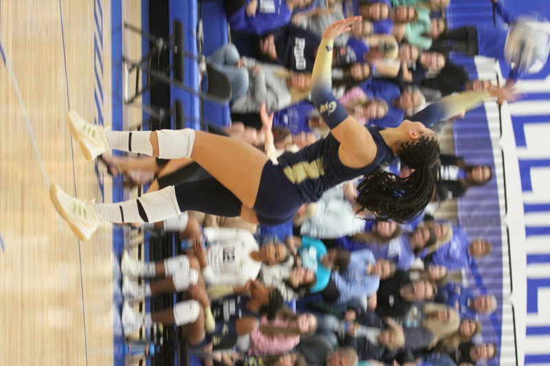 Saint Louis University (SLU) Womens Indoor Volleyball vs George Washington 2025 XXXI.jpg :: Saint Louis University Womens Indoor Volleyball 11/07/2025 at the Chaifetz Arena in St. Louis, Missouri, USA. The Billikens faced George Washington University in a three-game loss the Revolutionaries sweep the match up. The two teams battled on Military Appreciation Night. NCAA Division I Women's Indoor Volleyball. Both teams are in the Atlantic 10 Conference.