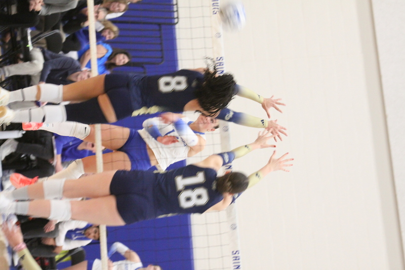 Saint Louis University (SLU) Womens Indoor Volleyball vs George Washington 2025 XXXXI.jpg :: Saint Louis University Womens Indoor Volleyball 11/07/2025 at the Chaifetz Arena in St. Louis, Missouri, USA. The Billikens faced George Washington University in a three-game loss the Revolutionaries sweep the match up. The two teams battled on Military Appreciation Night. NCAA Division I Women's Indoor Volleyball. Both teams are in the Atlantic 10 Conference.
