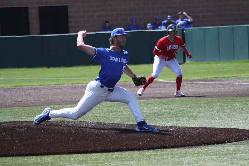 Saint Louis University (SLU) vs Davidson College Baseball 2024 V.jpg :: Saint Louis University (SLU) vs Davidson College Baseball at Billiken Sport Center. SLU wins 7-2. NCAA Division I baseball, St. Louis, Missouri, USA.  