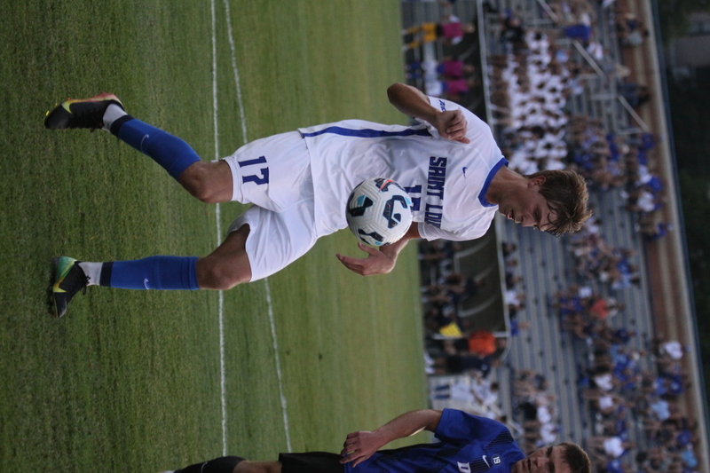 Saint Louis University (SLU) vs DePaul Soccer 2025 XXXVI.jpg :: Saint Louis University (SLU) vs DePaul University Men's Soccer 2025 at Robert R. Herrmann Stadium in St. Louis, Missouri, USA. SLU won 3-0. Both teams are Division I teams. This was an exhibition match up. 