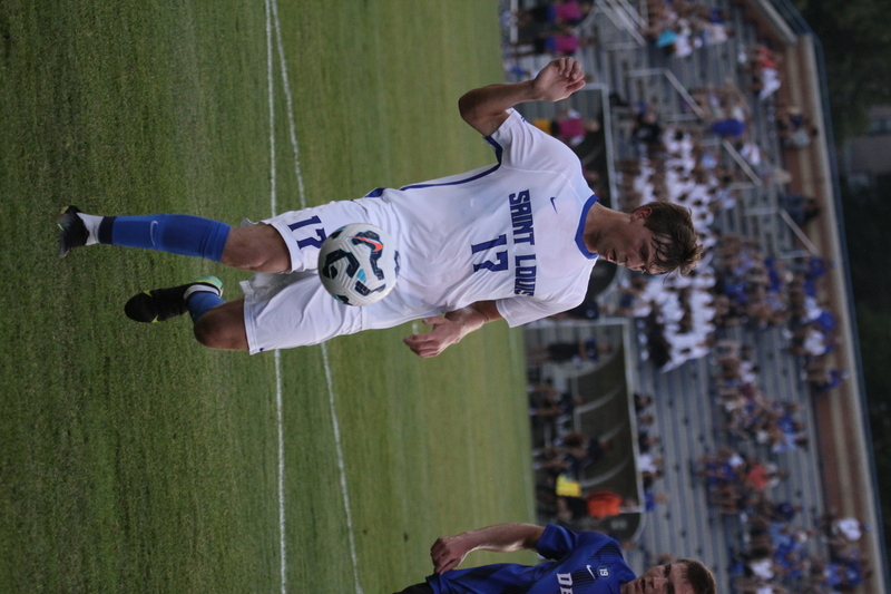 Saint Louis University (SLU) vs DePaul Soccer 2025 XXXVIII.jpg :: Saint Louis University (SLU) vs DePaul University Men's Soccer 2025 at Robert R. Herrmann Stadium in St. Louis, Missouri, USA. SLU won 3-0. Both teams are Division I teams. This was an exhibition match up. 