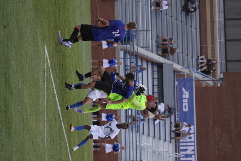 Saint Louis University (SLU) vs DePaul Soccer 2025 XXXXIX.jpg :: Saint Louis University (SLU) vs DePaul University Men's Soccer 2025 at Robert R. Herrmann Stadium in St. Louis, Missouri, USA. SLU won 3-0. Both teams are Division I teams. This was an exhibition match up. 