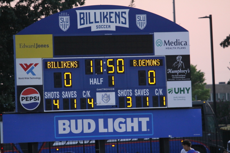 Saint Louis University (SLU) vs DePaul University Soccer 2025 LII.jpg :: Saint Louis University (SLU) vs DePaul University Men's Soccer 2025 at Robert R. Herrmann Stadium in St. Louis, Missouri, USA. SLU won 3-0. Both teams are Division I teams. This was an exhibition match up. 