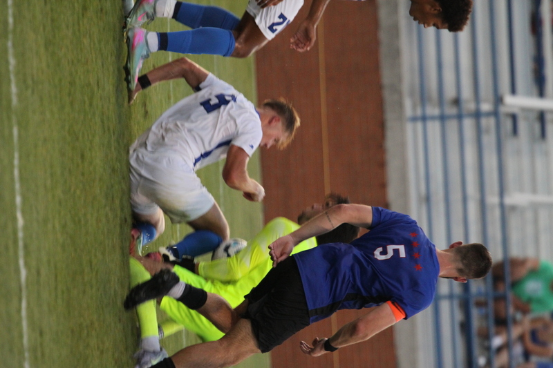 Saint Louis University (SLU) vs DePaul University Soccer 2025 LIII.jpg :: Saint Louis University (SLU) vs DePaul University Men's Soccer 2025 at Robert R. Herrmann Stadium in St. Louis, Missouri, USA. SLU won 3-0. Both teams are Division I teams. This was an exhibition match up. 