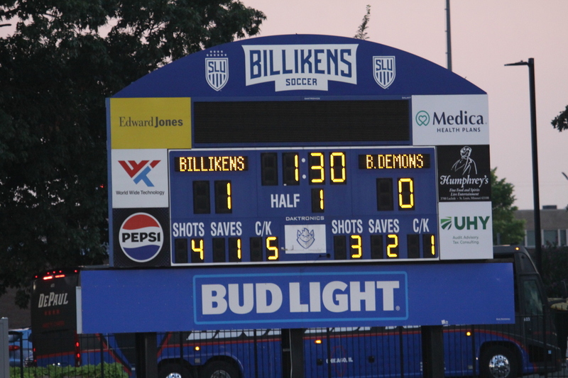 Saint Louis University (SLU) vs DePaul University Soccer 2025 LVII.jpg :: Saint Louis University (SLU) vs DePaul University Men's Soccer 2025 at Robert R. Herrmann Stadium in St. Louis, Missouri, USA. SLU won 3-0. Both teams are Division I teams. This was an exhibition match up. 