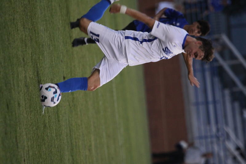 Saint Louis University (SLU) vs DePaul University Soccer 2025 LX.jpg :: Saint Louis University (SLU) vs DePaul University Men's Soccer 2025 at Robert R. Herrmann Stadium in St. Louis, Missouri, USA. SLU won 3-0. Both teams are Division I teams. This was an exhibition match up. 