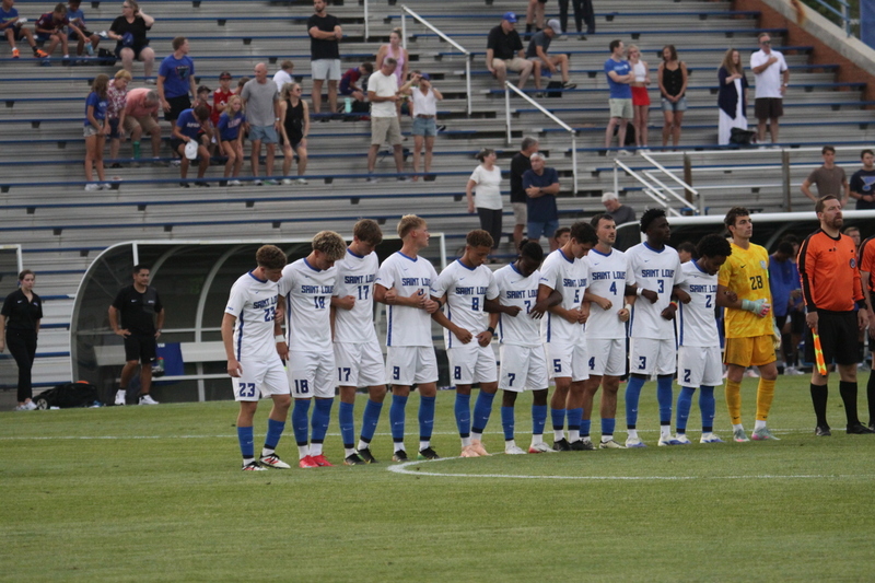 Saint Louis University (SLU) vs DePaul University Soccer 2025 XII.jpg :: Saint Louis University (SLU) vs DePaul University Men's Soccer Blue Demons. SLU won 3-0. Both Teams are Division I teams SLU is in the A10 Conference and DePaul is in the Big East Conference. The Blue Demons visit the Billikens at Robert R. Hermann Stadium in St. Louis, Missouri, USA. football.com, fotball